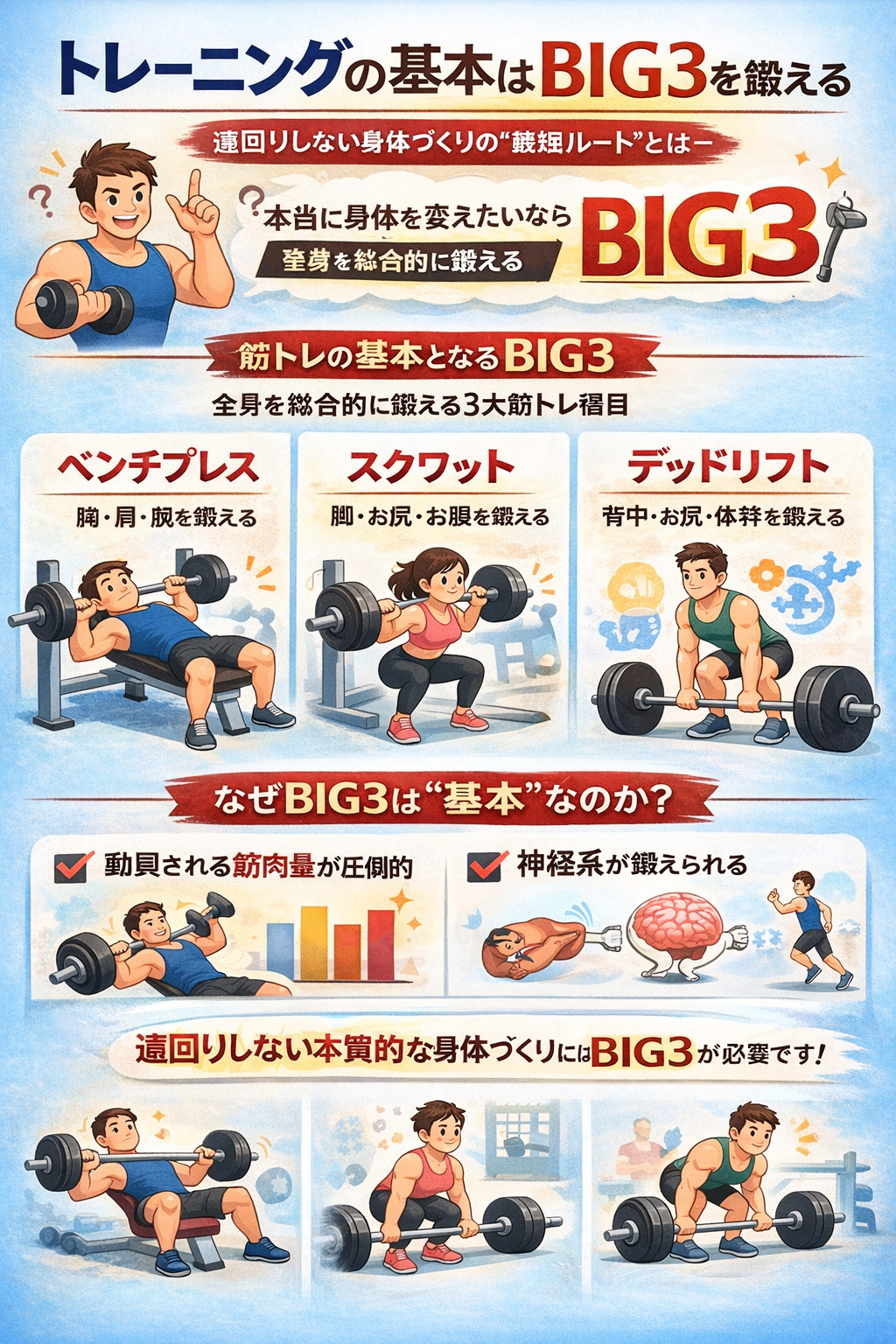 トレーニングの基本はBIG3を鍛える