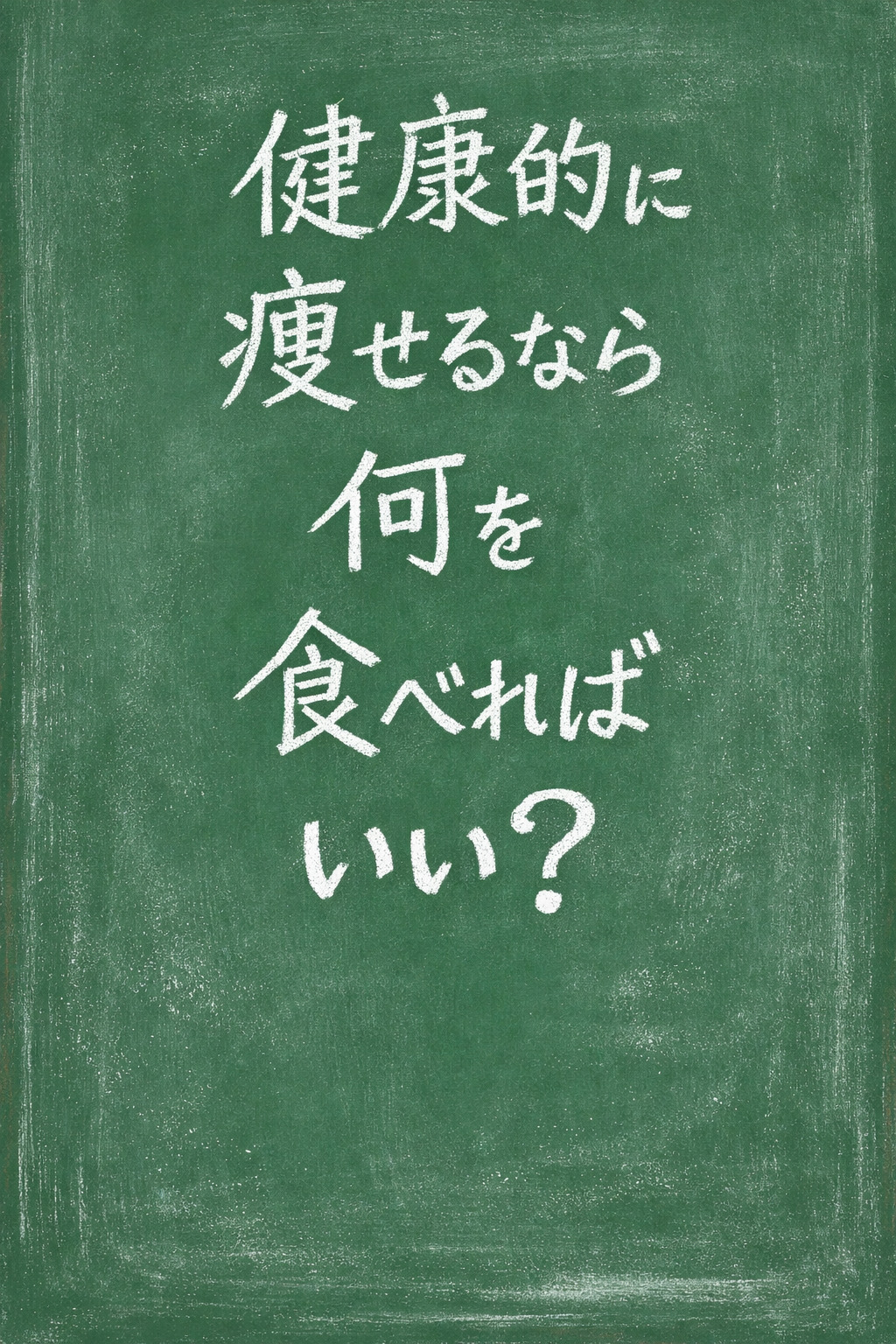 健康的に痩せるなら何を食べればいい?